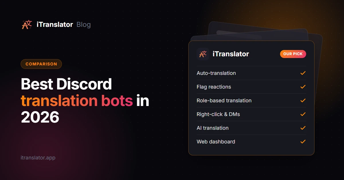 Best Discord Translation Bots in 2026 (Compared)