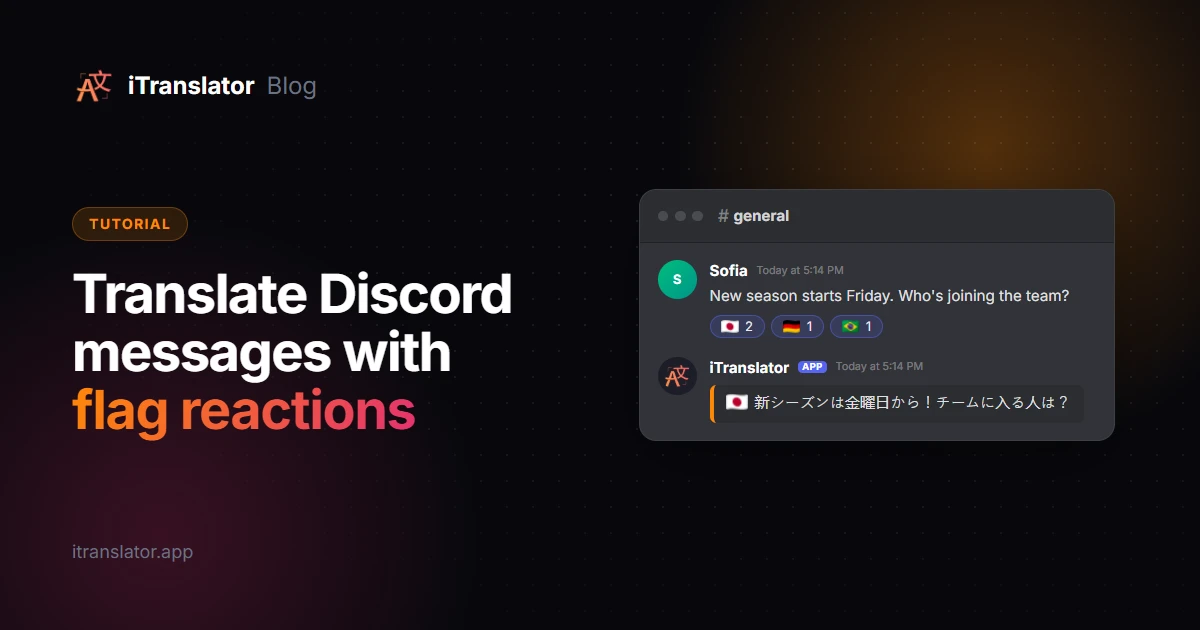 How to Translate Discord Messages with Flag Reactions