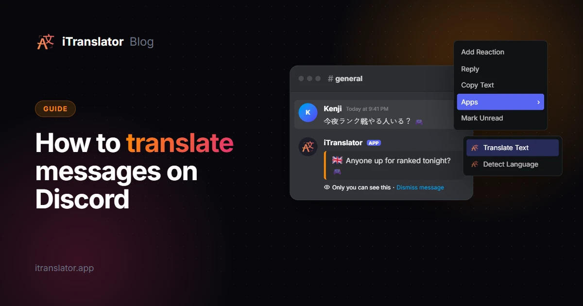 How to Translate Texts on Discord (2026 Guide)