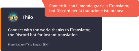 Discord message showing iTranslator auto-translation feature